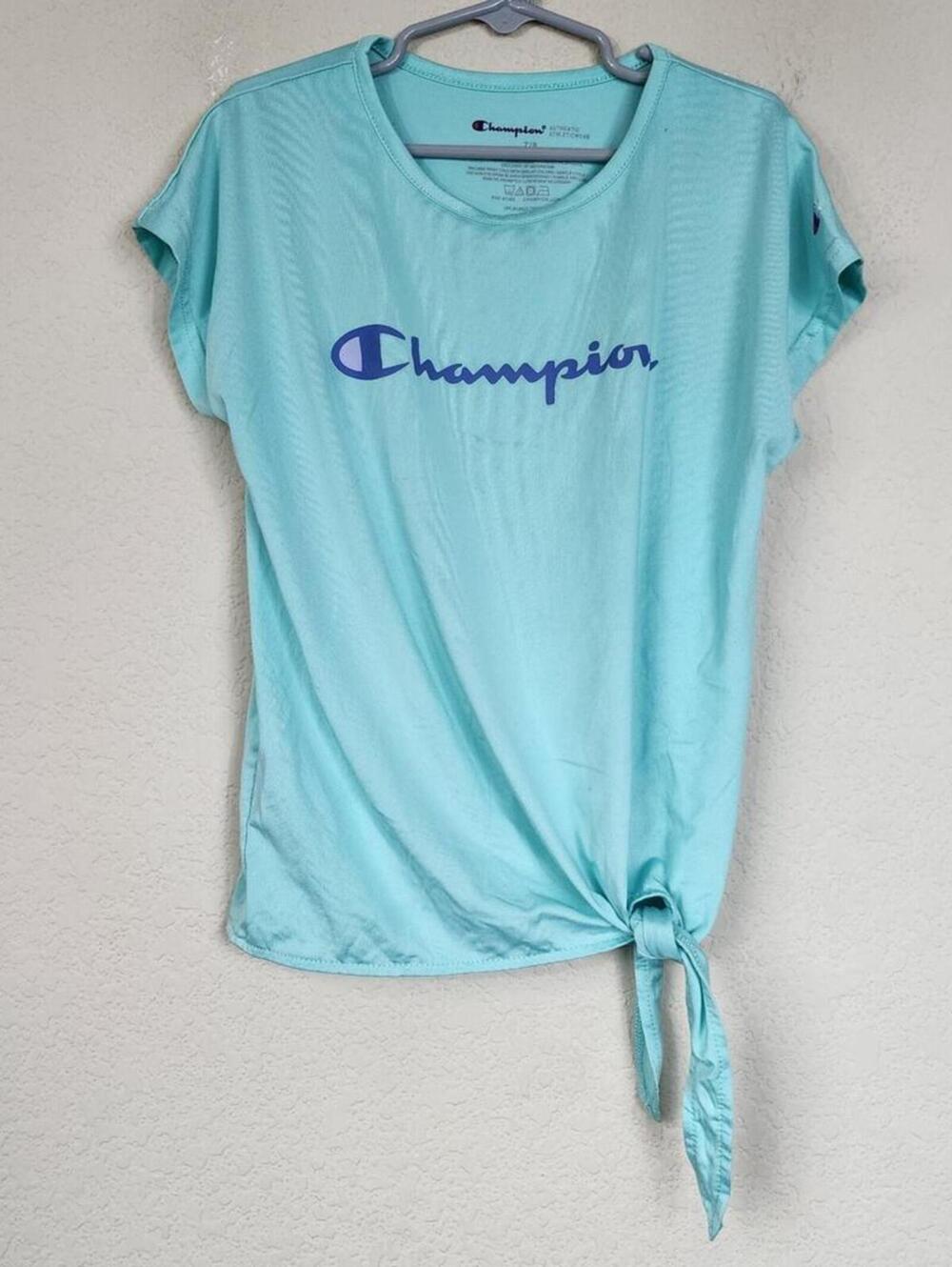 Size 7 8 Champion Side Tie Tee Shirt Top